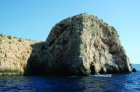 Blue cave outside
